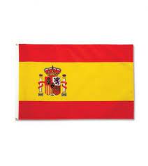 La première utilisation du design du drapeau actuel. Drapeau Espagne