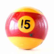 Vintage Burgundy Striped Number 15 Pool Ball Billiard Ball Standard Size C 1950s Pool Ball Billiards Billiard Balls