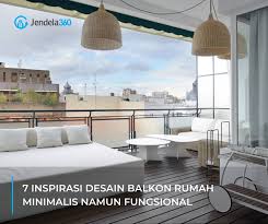 Rumput asri tertutup lengkung terbuka sempit furnitur dan ornamen pendukung lainnya. 7 Inspirasi Desain Balkon Rumah Minimalis Namun Fungsional
