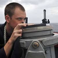 Quartermaster Seaman Apprentice Amber Minton adjusts headings