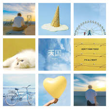 Here are a number of highest rated blue and yellow aesthetic pictures on internet. Aesthetic Trash Bts Minjoon Blue And Yellow Moodboard