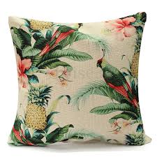 Tropical Leaves Chair Cushion Cover Home Room Decorative Sofa Throw Pillow Case Throw Pillows Pillows Sofa Throw Pillows