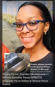 FIND WHITNEY BEFORE NIGHTFALL A desperate bid is being made by the friends  and family of Guardian Life employee Whitney Boisselle, to locate her.  Boiselle, 34, left Maraval at 6:45a.m. today in