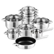 Get the best deals on stainless steel saucepans & stockpots. Velaze Cookware Set Stainless Steel 14 Piece Induction Kitchen Cooking Pot Pan Set Saucepan Casserole Steamer Cookware Set Stainless Steel Cookware Set Pan Set