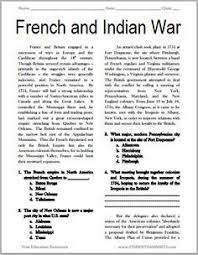The French And Indian War Free Printable American History Reading With Questions G Social Studies Lesson Third Grade Social Studies 4th Grade Social Studies