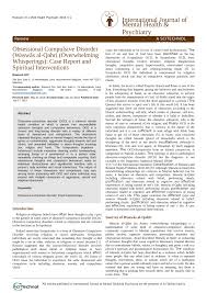 I'll tell you what i think and then you can make up your own mind. Pdf Obsessional Compulsive Disorder Waswas Al Qahri Overwhelming Whisperings Case Report And Spiritual Interventions