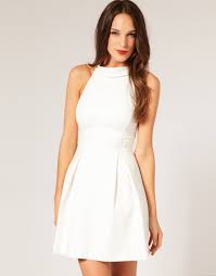 Little White Dress Always Stands Apart Godfather Style Casual Gowns Casual White Dress Casual Prom Dresses