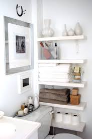 Shower curtain rod + curtain rings with clips. Storage Ideas For Small Spaces Bathroom