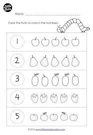 Follows the progress of a hungry little caterpillar as he eats his way through a varied and very large quantity of food until, full at last, he forms a cocoon around himself and goes to sleep. Download Free The Very Hungry Caterpillar Counting One To One Correspondence Within 5 Worksheet Color The I Raupe Nimmersatt Die Kleine Raupe Nimmersatt Raupe