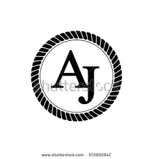 Initials Letters Aj Logo Black Rope Aj Logo Logos Initials Logo