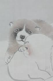 仔犬図 円山応挙筆 miho museum 応挙 犬 絵 狛犬 イラスト