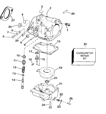 Johnson Carburetor 25hp Parts For 2004 25hp J25rlsrr Outboard Motor