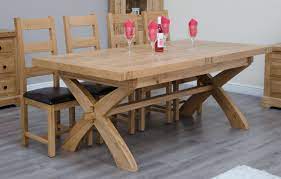 No dining room table is complete without comfortable seating. Homestyle Deluxe Solid Oak X Leg Extending Dining Table From The Bed Station