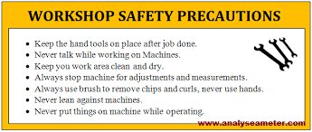 Please put the tools and safety gadgets in the designated place. Industrial Safety Precautions On Different Machines Hand Tools Analyse A Meter