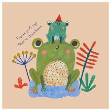 It S Cool To Be Your Kid Postcard For Pies Kot Illustration Postcard Design Mom Mothersday Fr Frog Illustration Animal Illustration Kids Frog Drawing