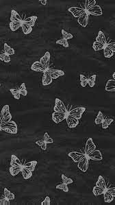 Lace leaves and butterflies on black background. Pin On Iphone Wallpaper