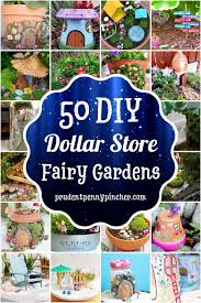 Besides having flowers and plants, family members can also use hanging solar lights using glass chandelier bowls and dollar store items! 50 Dollar Store Fairy Garden Ideas Prudent Penny Pincher