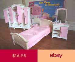 New Gloria Doll House Furniture Bedroom Wardrobe Playset 24014 Ebay Barbie Bedroom Barbie House Furniture Barbie Furniture