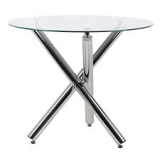 Get set for glass table at argos. Joolihome Dining Table Glass Round Table Top With 3 Chrome Legs 90 75 Cm Writing Working Desk For Home Office Dining Room Kitchen Buy Online In Japan At Desertcart Jp Productid 185778209
