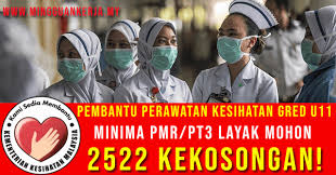 Informasi tentang pembantu perawatan kesihatan u11 pada sesi 2020. Pembantu Kesihatan Awam Gred U11