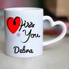 CHANAKYA I Miss You Debra Heart Handle mug Ceramic Coffee Mug Price in  India