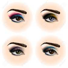 Conjunto De Ojo Femenino Con Maquillaje Ojos Bonitos Ilustracion Vectorial Ilustraciones Vectoriales Clip Art Vectorizado Libre De Derechos Image 90434440