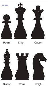 Chess Piece Wall Art Cut-Outs With Pawns, King Queen, Rooks Knights, and  Bishops