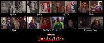 This Is My Best Attempt To Group The Wandavision Footage We Ve Seen So Far By Decade Based On Fashion Look Etc There S No Way This Is Completely Accurate So Let Me Know