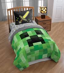 Fade resistant and machine washable. Minecraft Bedding Comforter Set Bed In A Bag Geo Reversible Gray Red Twin Size Bedding Home Garden