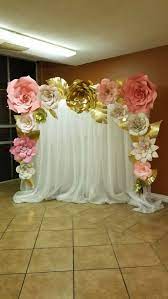 Flores Gigantes Baby Shower Photo Booth Baby Shower Backdrop Girl Shower