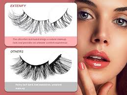 Amazon.com: EXTENIFY Natural Lashes Wispy False Eyelashes 16mm 3D Faux Mink  Lashes Fluffy Thin Band Cat Eye Lashes Lightweight 5 Pairs Multipack : ...