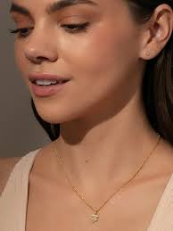 Gold Four Leaf Clover Pendant and Chain Necklace