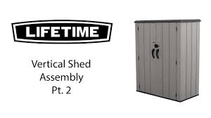 The lifetime vertical storage shed makes the perfect addition to any home! Lifetime Vertical Shed Lifetime Door Assembly Youtube