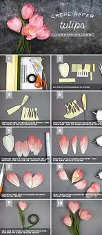 Make Beautiful Crepe Paper Tulips In 9 Easy Steps Paper Flowers Diy Paper Flowers Paper Roses