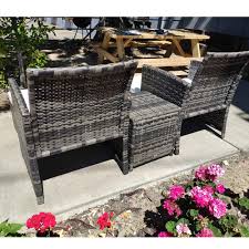Its makeover included a refinish in a darker stain. Garden Lawn Space Saving Design Oc Orange Casual 3 Piece Outdoor Wicker Bistro Patio Furniture Set Cushioned Chair Conversation Set Storage Side Table Patio Furniture Sets Kolenik Bistro Sets