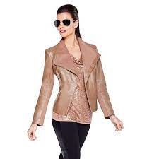Iman Platinum Genuine Leather Luxe Moto Jacket At Hsn Com Fashion Red Leather Jacket Get Dressed