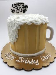 Birthday Cake Ideas For 30 Year Old Man Cheers To 30 Years Beer Mug Cake Birthday Cakes For Men Birthday Cake For Him Cake For Husband
