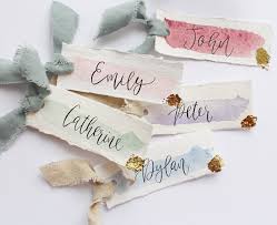 Modern Calligraphy Place Cards Handmade Paper Table Cards Etsy Handmade Paper Wedding Cards Cards Handmade