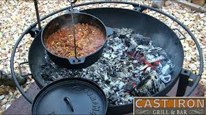 Cooking over a fire pit. Cast Iron Wednesday Dutch Oven Chile Open Fire Pit Youtube