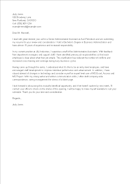 Your cover letter offers the opportunity to explain in greater basic computer skills are a given for most administrative assistant jobs. Job Application Letter For Senior Administrative Assistant Templates At Allbusinesstemplates Com