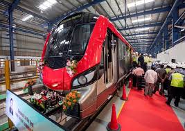 Another feat for 'make in india'! Alstom Unveils Hands Over 1st Train Set To Lucknow Metro The Metro Rail Guy
