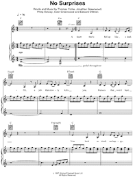 A d heart that's full up like a g7m/b landfill a job that slowly. Regina Spektor No Surprises Sheet Music In C Major Transposable Download Print Sku Mn0085834