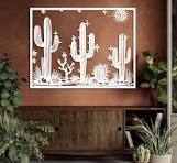 Amazon.com: Southwest Desert Metal Wall Art, Cactus Metal ...