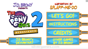 The My Little Pony Quiz 2 Remastered Play The My Little Pony Quiz 2 Remastered Online On Silvergames