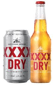 Pure local water is combined with australian malted barley, queensland cane sugar, golden cluster hops . Xxxx Dry The New Easy Drinking Lager From Xxxx Beer