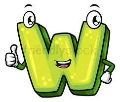 American lung association's lung force unites women and their loved ones across the country to stand together for lung health and against lung cancer. Cartoon Letter W Vector Clipart Friendlystock