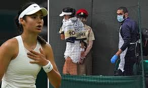 Emma raducanu's brilliant wimbledon run came to a sad end in the fourth round when she was forced to withdraw during the second set of her clash with australia's ajla tomljanovic. Emma Raducanu Falls Ill At Wimbledon As Ajla Tomljanovic Clash Called Off Tennis Sport My Droll