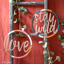 Diy boho wall hanging on the soul flower blog. Yarn Chipboard Diy Word Wall Decor Lia Griffith