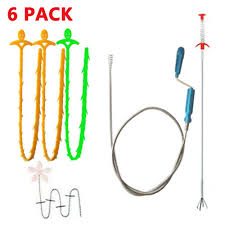 We tried the dumbbell tool but the cross bars immediately broke. Drain Clog Remover Drain Hair Cleaner Removal Tool For Shower Kitchen Sink Bath Tub Bathroom 6 Pack Walmart Canada