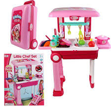 Metal kitchen set toys accessories palace. Little Kitchen Set Toy With Accessories Pots Pans Dishes Cups Utensils Food Toys Wth Adorable Travel Suitcase Light Sound Buy Online At Best Prices In Pakistan Daraz Pk